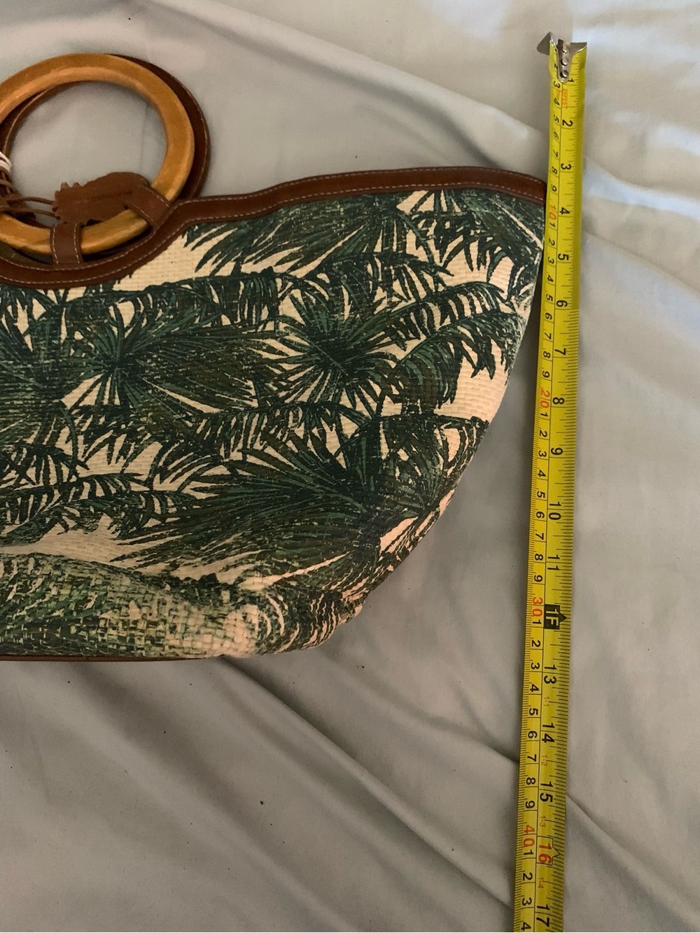 Liz Claiborne Tropical Palm Tree Clutch Bag - Picture 8 of 14